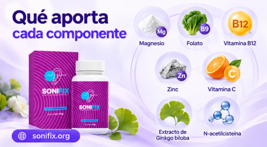 Sonifix — los siete ingredientes de la fórmula en una sola cápsula